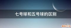 七号球和五号球的区别