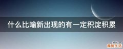 什么比喻新出现的有一定积淀积累