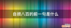 自损八百的前一句是什么