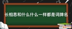 长相思和什么什么一样都是词牌名