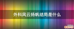外科风云扬帆结局是什么