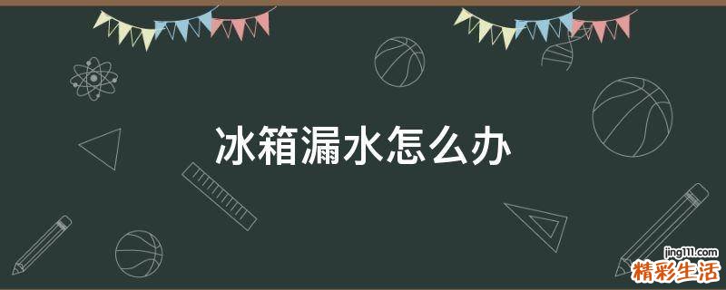 冰箱漏水怎么办