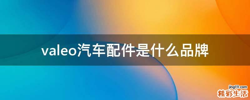 valeo汽车配件是什么品牌