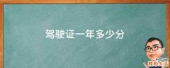 驾驶证一年多少分