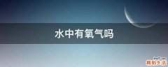 水中有氧气吗