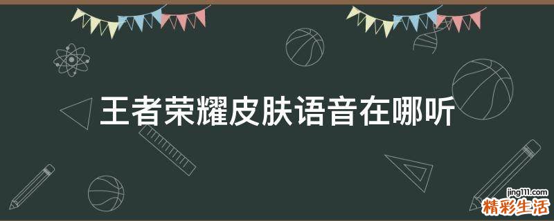 王者荣耀皮肤语音在哪听