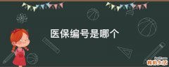 医保编号是哪个