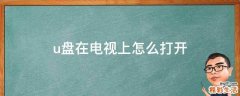 u盘在电视上怎么打开