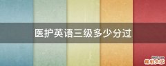 医护英语三级多少分过