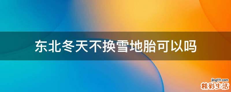 东北冬天不换雪地胎可以吗