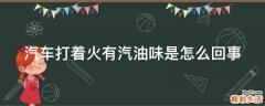 汽车打着火有汽油味是怎么回事