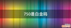 750是白金吗
