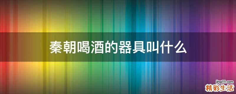 秦朝喝酒的器具叫什么