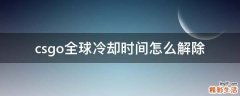 csgo全球冷却时间怎么解除