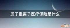 质子重离子医疗保险是什么
