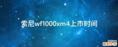索尼wf1000xm4上市时间