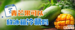 青芒果可以放冰箱冷藏吗 青芒果可以变成黄芒果吗