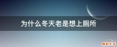 为什么冬天老是想上厕所