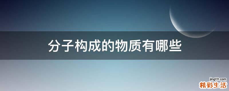 分子构成的物质有哪些