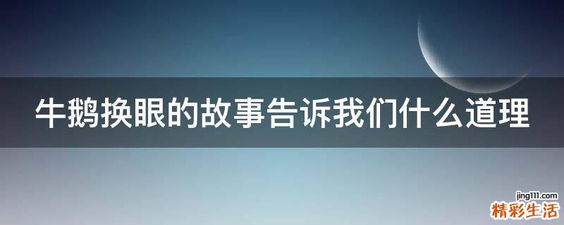 牛鹅换眼的故事告诉我们什么道理