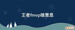 王者fmvp啥意思