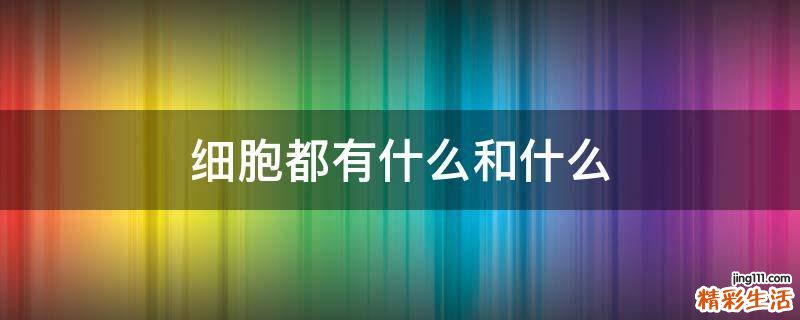 细胞都有什么和什么