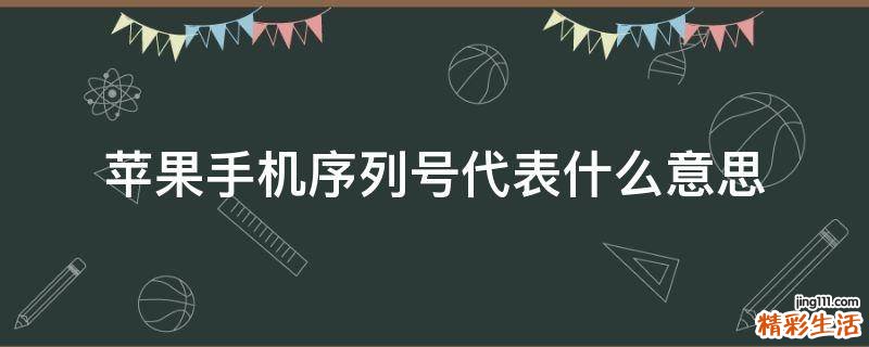 苹果手机序列号代表什么意思
