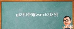 gt2和荣耀watch2区别
