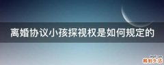 离婚协议小孩探视权是如何规定的