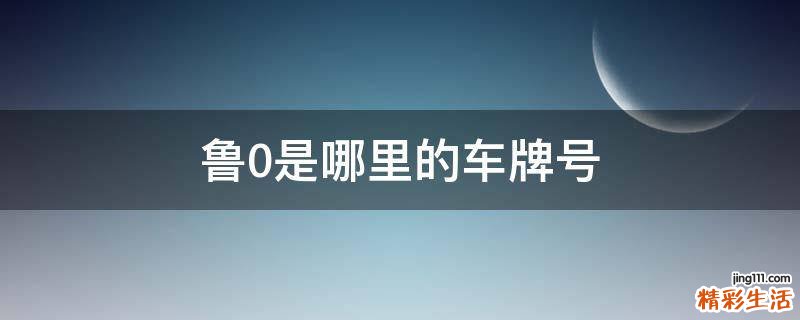 鲁0是哪里的车牌号