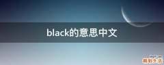 black的意思中文