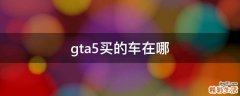 gta5买的车在哪