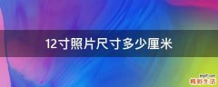 12寸照片尺寸多少厘米