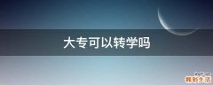 大专可以转学吗