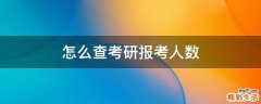 怎么查考研报考人数