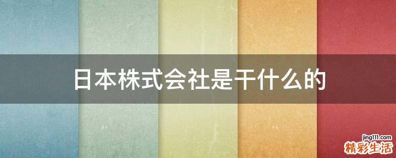 日本株式会社是干什么的