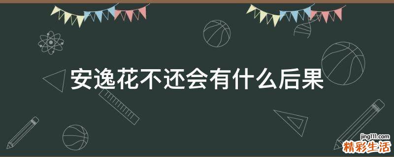 安逸花不还会有什么后果