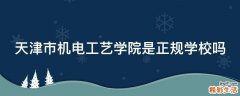 天津市机电工艺学院是正规学校吗