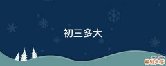 初三多大