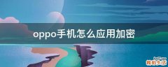 oppo手机怎么应用加密