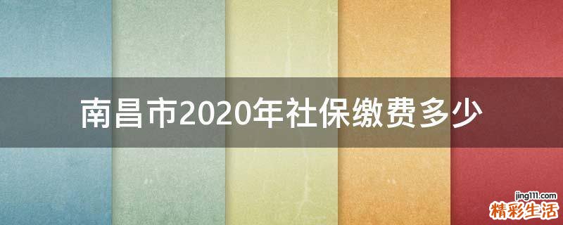南昌市2020年社保缴费多少