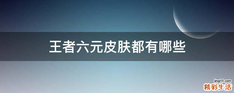 王者六元皮肤都有哪些