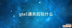 gta5通关后玩什么