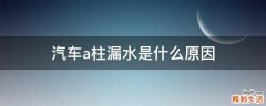 汽车a柱漏水是什么原因