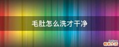 毛肚怎么洗才干净