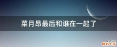 菜月昂最后和谁在一起了