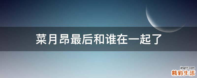 菜月昂最后和谁在一起了