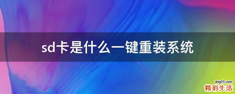 sd卡是什么一键重装系统
