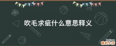 吹毛求疵什么意思释义
