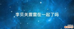 李贝关震雷在一起了吗